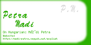 petra madi business card